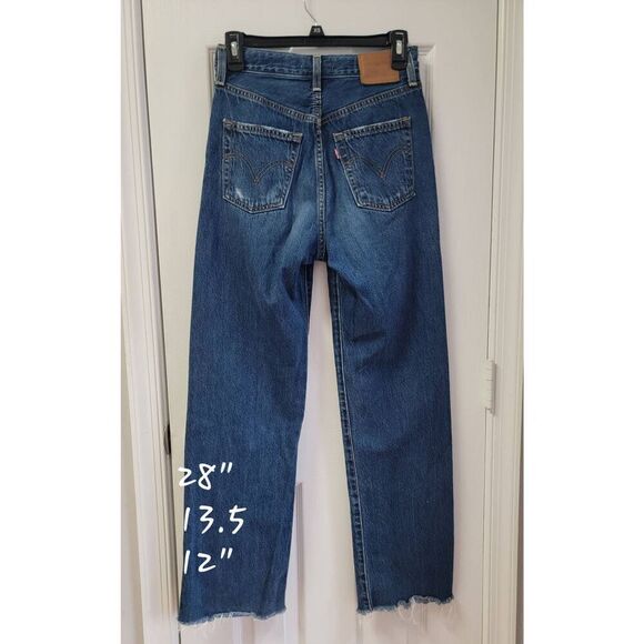 Levi's Ribcage Straight Ankle Jeans 25 - Picture 4 of 8